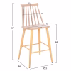 Bar Stool VANESSA C9300.25 Medium Height PP Cappuccino & Metal Wood color 45.5x46x97cm Bar Stool VANESSA C9300.25 Medium Height PP Cappuccino & Metal Wood color 45.5x46x97cm