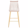Bar Stool VANESSA C9300.25 Medium Height PP Cappuccino & Metal Wood color 45.5x46x97cm Bar Stool VANESSA C9300.25 Medium Height PP Cappuccino & Metal Wood color 45.5x46x97cm