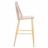Bar Stool VANESSA C9300.25 Medium Height PP Cappuccino & Metal Wood color 45.5x46x97cm Bar Stool VANESSA C9300.25 Medium Height PP Cappuccino & Metal Wood color 45.5x46x97cm