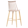Bar Stool VANESSA C9300.25 Medium Height PP Cappuccino & Metal Wood color 45.5x46x97cm Bar Stool VANESSA C9300.25 Medium Height PP Cappuccino & Metal Wood color 45.5x46x97cm