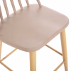 Bar Stool VANESSA C9300.25 Medium Height PP Cappuccino & Metal Wood color 45.5x46x97cm Bar Stool VANESSA C9300.25 Medium Height PP Cappuccino & Metal Wood color 45.5x46x97cm
