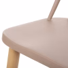 Bar Stool VANESSA C9300.25 Medium Height PP Cappuccino & Metal Wood color 45.5x46x97cm Bar Stool VANESSA C9300.25 Medium Height PP Cappuccino & Metal Wood color 45.5x46x97cm