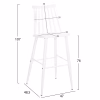Bar stool VANESSA C8459.11 Tall in White PP & Metal 47x48.5x107cm. Bar stool VANESSA C8459.11 Tall in White PP & Metal 47x48.5x107cm.