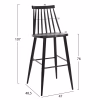 Bar stool High Seat VANESSA C8459.12 in Black PP & Metal 47x48.5x107cm. Bar stool High Seat VANESSA C8459.12 in Black PP & Metal 47x48.5x107cm.