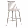Bar Stool VANESSA C9300.20 Medium Height PP White & Metal Gray 45.5x46x97cm Bar Stool VANESSA C9300.20 Medium Height PP White & Metal Gray 45.5x46x97cm