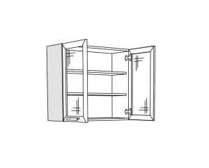 Ντουλάπι Κουζίνας Κρεμαστό IN MDF V80S με Βιτρίνα Ντουλάπι Κουζίνας Κρεμαστό IN MDF V80S με Βιτρίνα