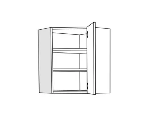 Wall Kitchen Corner Cabinet IN MDF VU60 Wall Kitchen Corner Cabinet IN MDF VU60