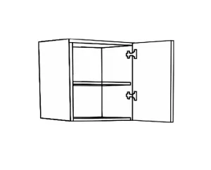 Wall Kitchen Cabinet - for Hood IN MDF VA60 1V Wall Kitchen Cabinet - for Hood IN MDF VA60 1V