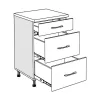 Floor Kitchen Cabinet ALBA D40 3F B with 3 Drawers Floor Kitchen Cabinet ALBA D40 3F B with 3 Drawers