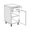 Floor Kitchen Cabinet ALBA D45 KFB with 1 Drawer Floor Kitchen Cabinet ALBA D45 KFB with 1 Drawer