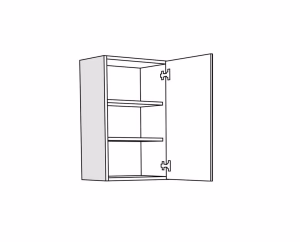 Ντουλάπι Κουζίνας Κρεμαστό RUSTIC V45 Λευκό