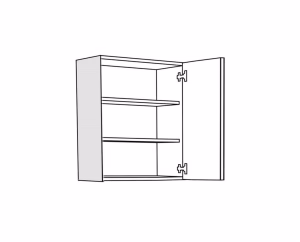 Ντουλάπι Κουζίνας Κρεμαστό RUSTIC V60 1V Λευκό Ντουλάπι Κουζίνας Κρεμαστό RUSTIC V60 1V Λευκό