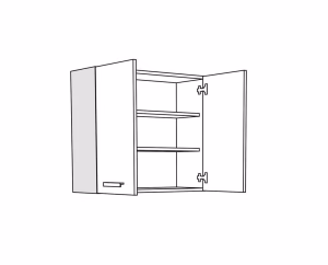 Ντουλάπι Κουζίνας Κρεμαστό RUSTIC V80 Λευκό