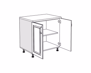 Ντουλάπι Κουζίνας Επιδαπέδιο RUSTIC D80 Λευκό Ντουλάπι Κουζίνας Επιδαπέδιο RUSTIC D80 Λευκό