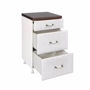 Ντουλάπι Κουζίνας Επιδαπέδιο Συρταριέρα RUSTIC D40 3F B Λευκό