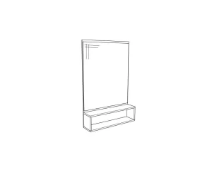 Hallway Unit - Mirror with Shelf LEONIDAS Hallway Unit - Mirror with Shelf LEONIDAS