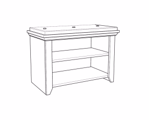 Έπιπλο Εισόδου με Μαξιλάρι Rustic Λευκό