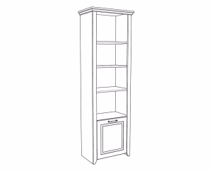 Showcase Tall Rustic White Showcase Tall Rustic White