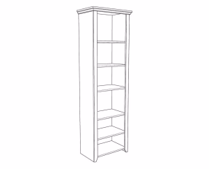 Showcase - Bookcase Rustic White Showcase - Bookcase Rustic White