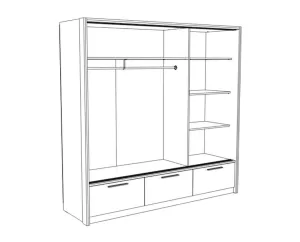 Wardrobe Kaliopa 230 Sliding Wardrobe Kaliopa 230 Sliding