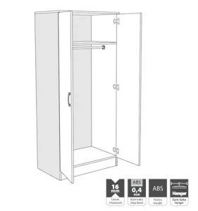 Wardrobe Iva 2K 2-Door Wardrobe Iva 2K 2-Door