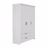 Ντουλάπα Rustic 3V2F Τρίφυλλη Λευκή Ντουλάπα Rustic 3V2F Τρίφυλλη Λευκή