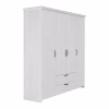 Ντουλάπα Rustic 4V2F Τετράφυλλη Λευκή Ντουλάπα Rustic 4V2F Τετράφυλλη Λευκή