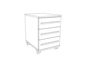 Chest of drawers on wheels Leonidas Chest of drawers on wheels Leonidas