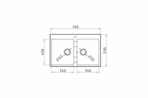 Kitchen Sink Essential Sparta 78x50 cm 2B