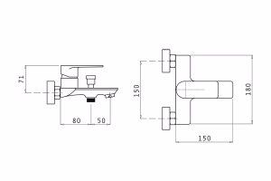 Μπαταρία μπάνιου Brillante Μαύρο -Μπρονζέ Μπαταρία μπάνιου Brillante Μαύρο -Μπρονζέ