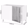 Floor Kitchen Corner Cabinet 100 EMMA Sonoma 100x56.5x82 cm. Floor Kitchen Corner Cabinet 100 EMMA Sonoma 100x56.5x82 cm.
