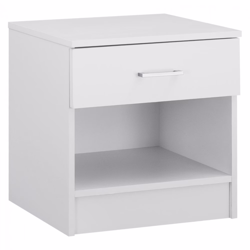 Κομοδίνο με 1 συρτάρι LANEY Λευκό 45x35,5x47 εκ.