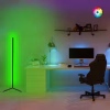 FLOOR LAMP BLACK WITH RGB LED & WIRELESS CONTROL  30x30x120 cm. FLOOR LAMP BLACK WITH RGB LED & WIRELESS CONTROL  30x30x120 cm.