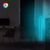 FLOOR LAMP BLACK WITH RGB LED & WIRELESS CONTROL  30x30x120 cm. FLOOR LAMP BLACK WITH RGB LED & WIRELESS CONTROL  30x30x120 cm.