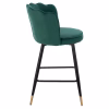 Medium Height Bar Stool VESNA C8736.03 Green Velvet and Metal Frame 50x50x90cm Medium Height Bar Stool VESNA C8736.03 Green Velvet and Metal Frame 50x50x90cm