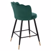 Medium Height Bar Stool VESNA C8736.03 Green Velvet and Metal Frame 50x50x90cm Medium Height Bar Stool VESNA C8736.03 Green Velvet and Metal Frame 50x50x90cm