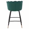 Medium Height Bar Stool VESNA C8736.03 Green Velvet and Metal Frame 50x50x90cm Medium Height Bar Stool VESNA C8736.03 Green Velvet and Metal Frame 50x50x90cm