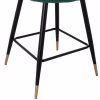 Medium Height Bar Stool VESNA C8736.03 Green Velvet and Metal Frame 50x50x90cm Medium Height Bar Stool VESNA C8736.03 Green Velvet and Metal Frame 50x50x90cm