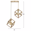 Ceiling Light 2 Lights C7420.02 Metallic Gold 35x80 cm. Ceiling Light 2 Lights C7420.02 Metallic Gold 35x80 cm.