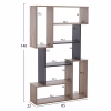 BOOKCASE SHAY  85X22X140 GRAY