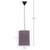 Ceiling Light C7623.03 Gray Φ19x70 cm