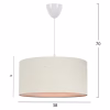 Ceiling Light C7620.02 in Ecru fabric Φ38x70 cm Ceiling Light C7620.02 in Ecru fabric Φ38x70 cm