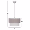 CEILING PENDANT DOUBLE CYLINDER CAP BEIGE-OFF-WHITE Φ30x80Hcm.