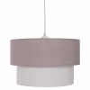 CEILING PENDANT DOUBLE CYLINDER CAP BEIGE-OFF-WHITE Φ30x80Hcm.