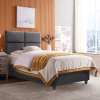 Upholstered Bed MILO Single Grey 90x200 cm Upholstered Bed MILO Single Grey 90x200 cm