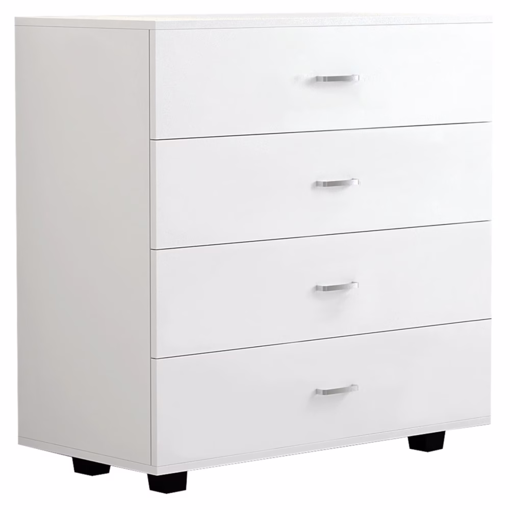 Συρταριέρα THORG C8996.03 με 4 Συρτάρια Λευκή 80x40x83Y εκ.