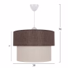 PENDANT CEILING LAMP  TWO-LAYER FABRIC DRUM, PLASTIC FRAME