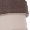 PENDANT CEILING LAMP  TWO-LAYER FABRIC DRUM, PLASTIC FRAME