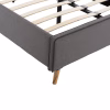 Upholstered Bed MAYLIN Semi-Double Grey - Dark Grey Stripe 120x200 cm Upholstered Bed MAYLIN Semi-Double Grey - Dark Grey Stripe 120x200 cm