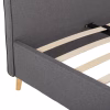 Upholstered Bed MAYLIN Semi-Double Grey - Dark Grey Stripe 120x200 cm Upholstered Bed MAYLIN Semi-Double Grey - Dark Grey Stripe 120x200 cm